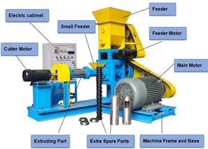 150kg/h Floating Cat Feed Extruder Pelletizer Machine